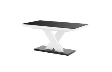 Stół rozkładany XENON LUX 160 - Czarny / Biały